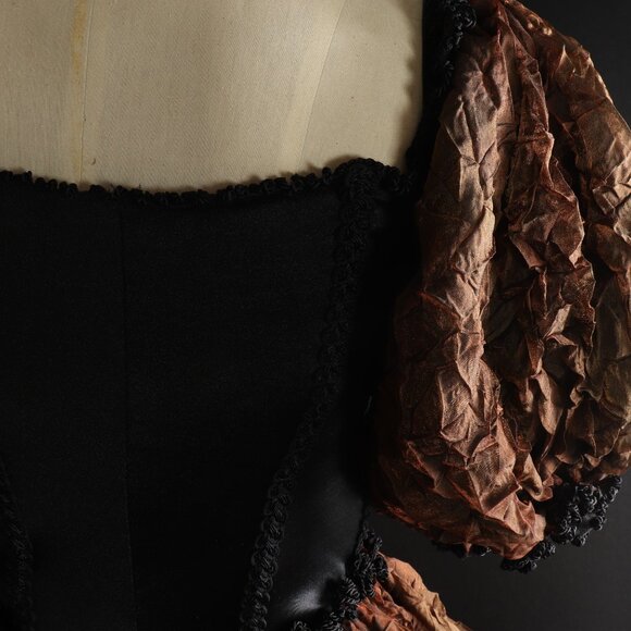 Stunning Black & Metallic Rust Evening Dress That Gives Fancy Wench Vibes - Picture 4 of 13